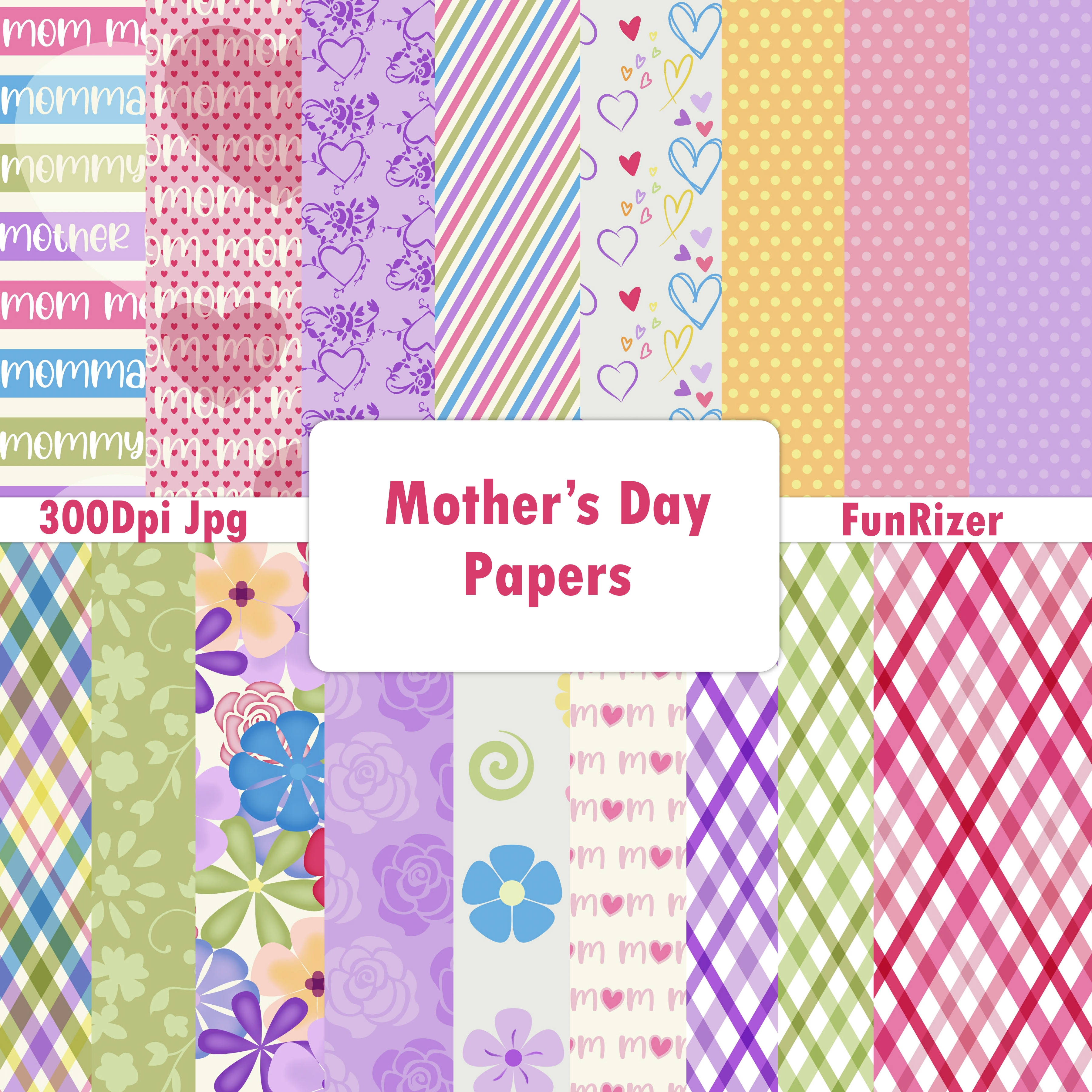 Mother's Day Digital Papers/Background